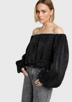 Blouses>ALIX THE LABEL BLOUSE Zwart