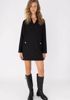 Jurken>ANNA VAN TOOR JURK Zwart