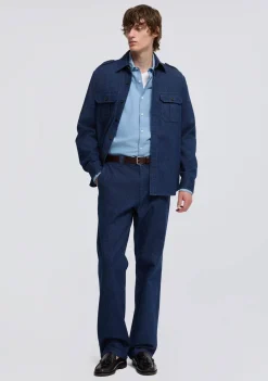 Overhemden>ASPESI OVERHEMD Blauw