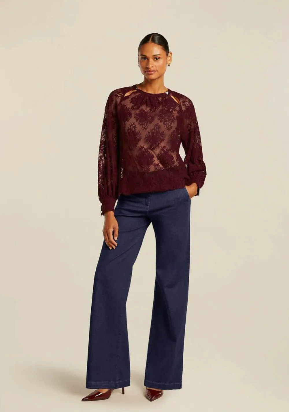 Blouses>BEAUMONT BLOUSE Rood