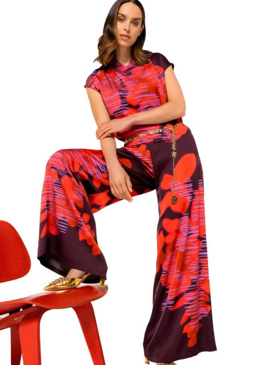 Pakken & Co-Ords|Blouses>CAROLINE BISS BLOUSE Rood