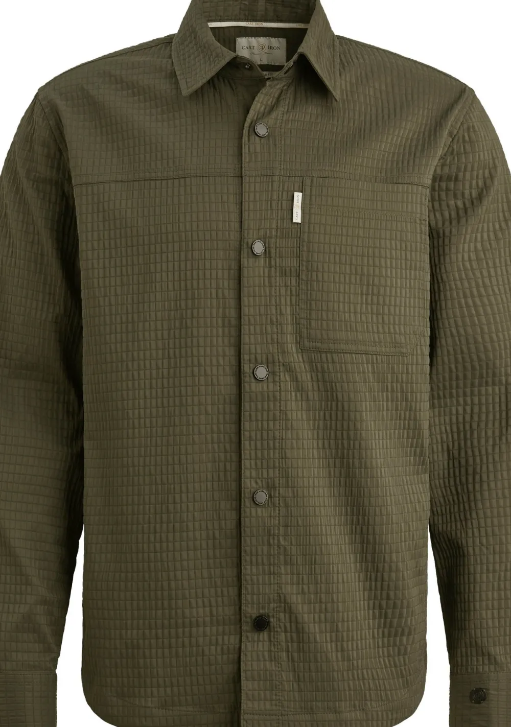 Overshirts>CAST IRON OVERSHIRT Groen