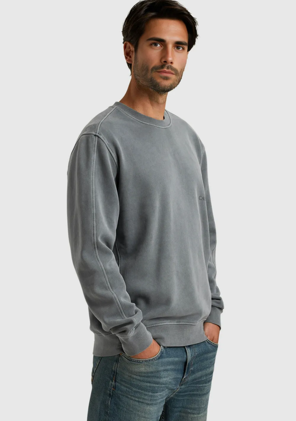 Truien>CAST IRON SWEATER Grijs