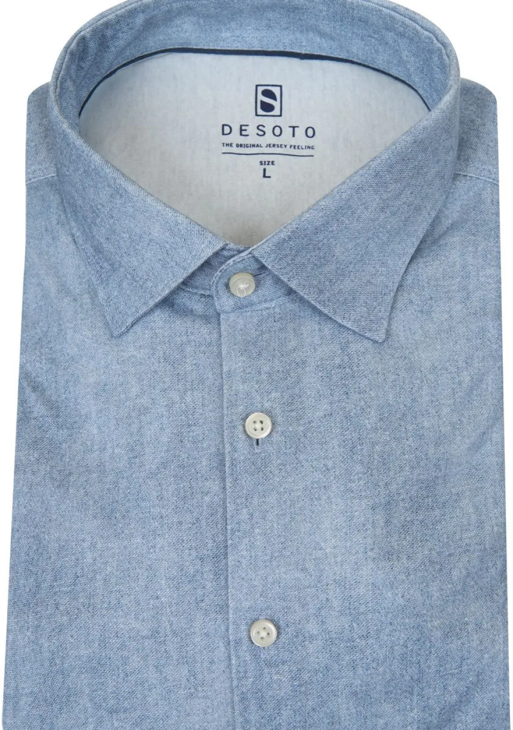 Overhemden>DESOTO OVERHEMD Blauw