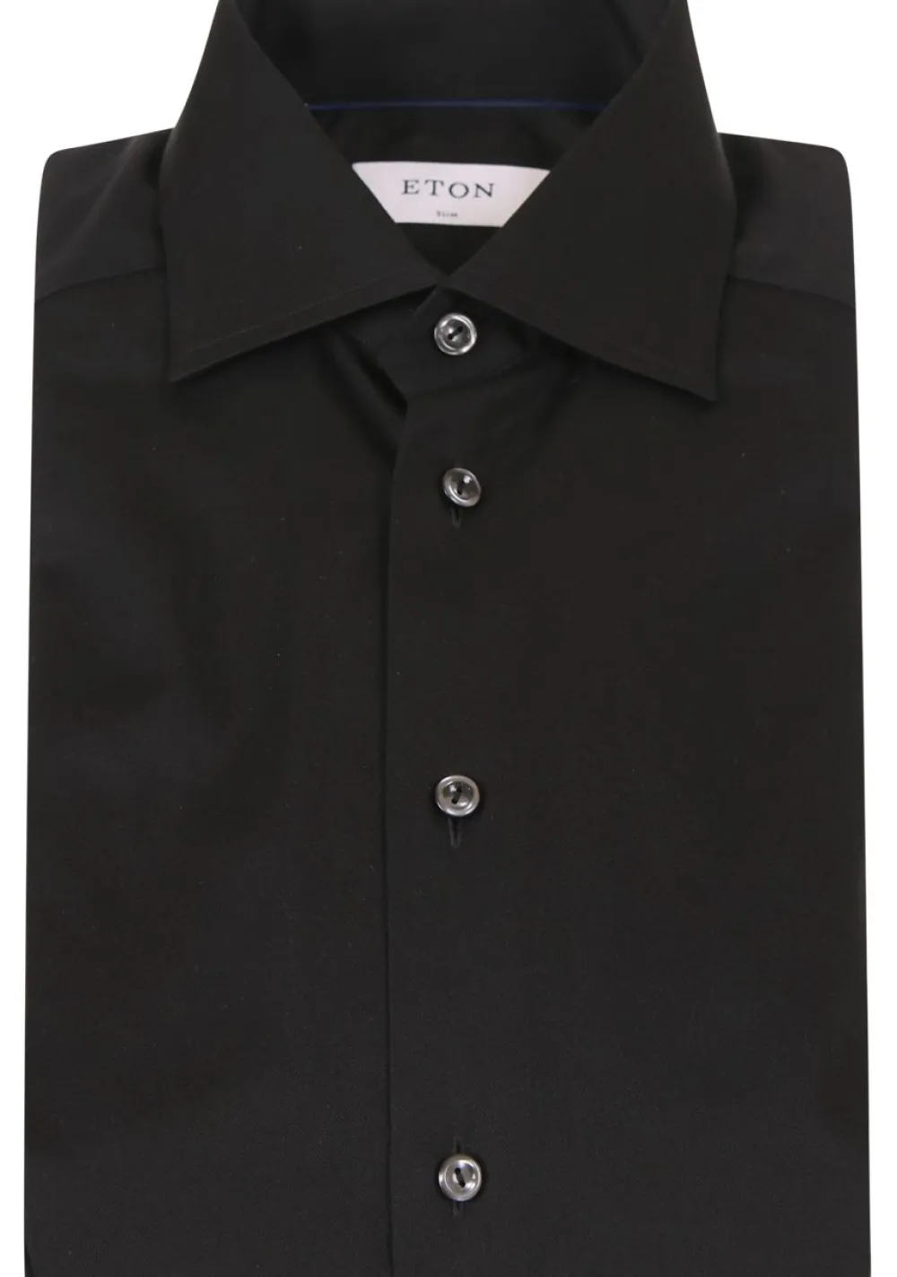 Overhemden>ETON OVERHEMD Zwart