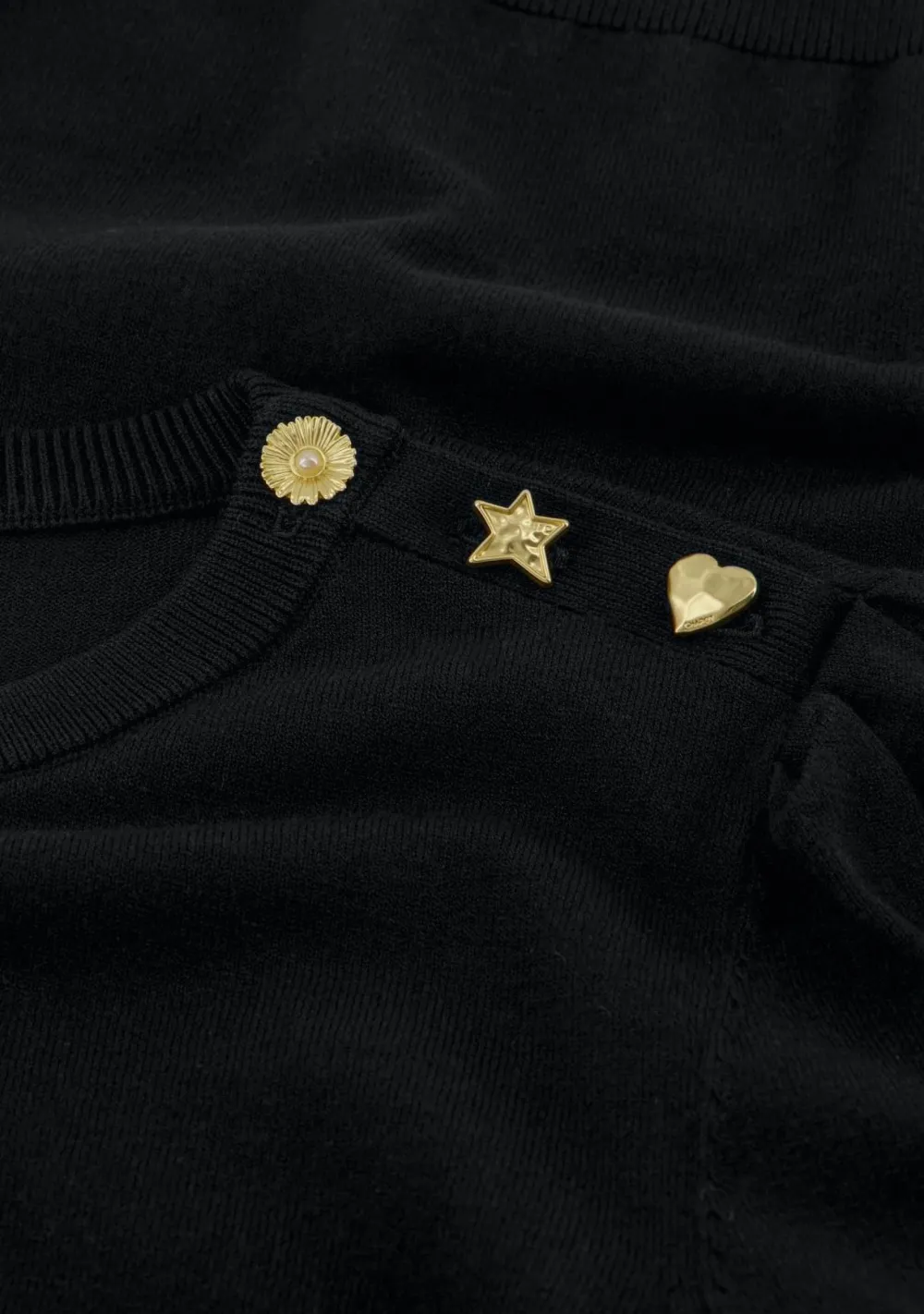 Truien>FABIENNE CHAPOT TRUI KORTE MOUW Zwart