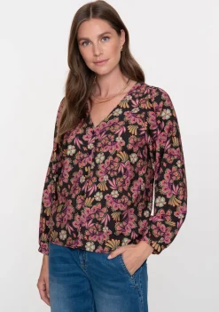 Blouses>GEISHA BLOUSE Zwart