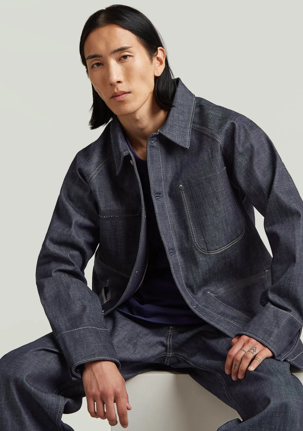 Jassen>G-STAR DENIM JACK Blauw