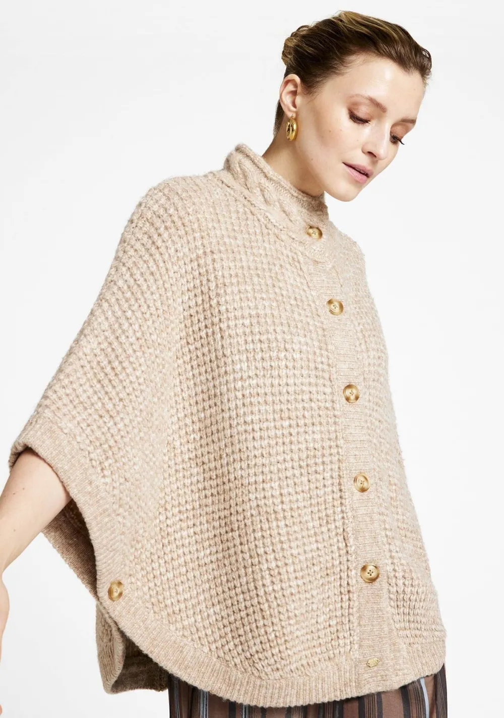 Truien>GUSTAV PONCHO Beige