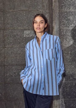 Blouses>HAUTE L'AMITIÉ BLOUSE Blauw