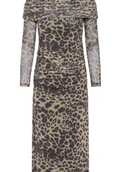 Jurken>ICHI JURK Bruin