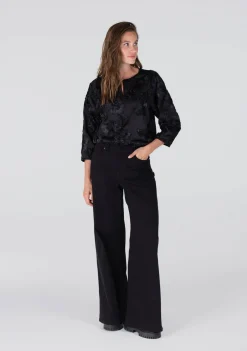 Blouses>JANSEN AMSTERDAM BLOUSE Zwart