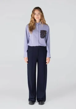 Blouses>JANSEN AMSTERDAM BLOUSE Blauw