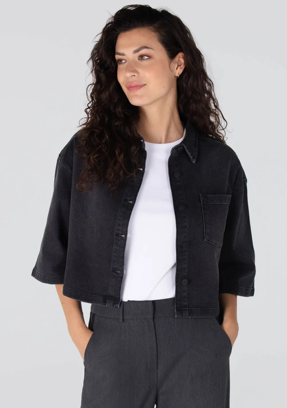 Blazers & Jasjes|Pakken & Co-Ords>JANSEN AMSTERDAM DENIMJACK Grijs