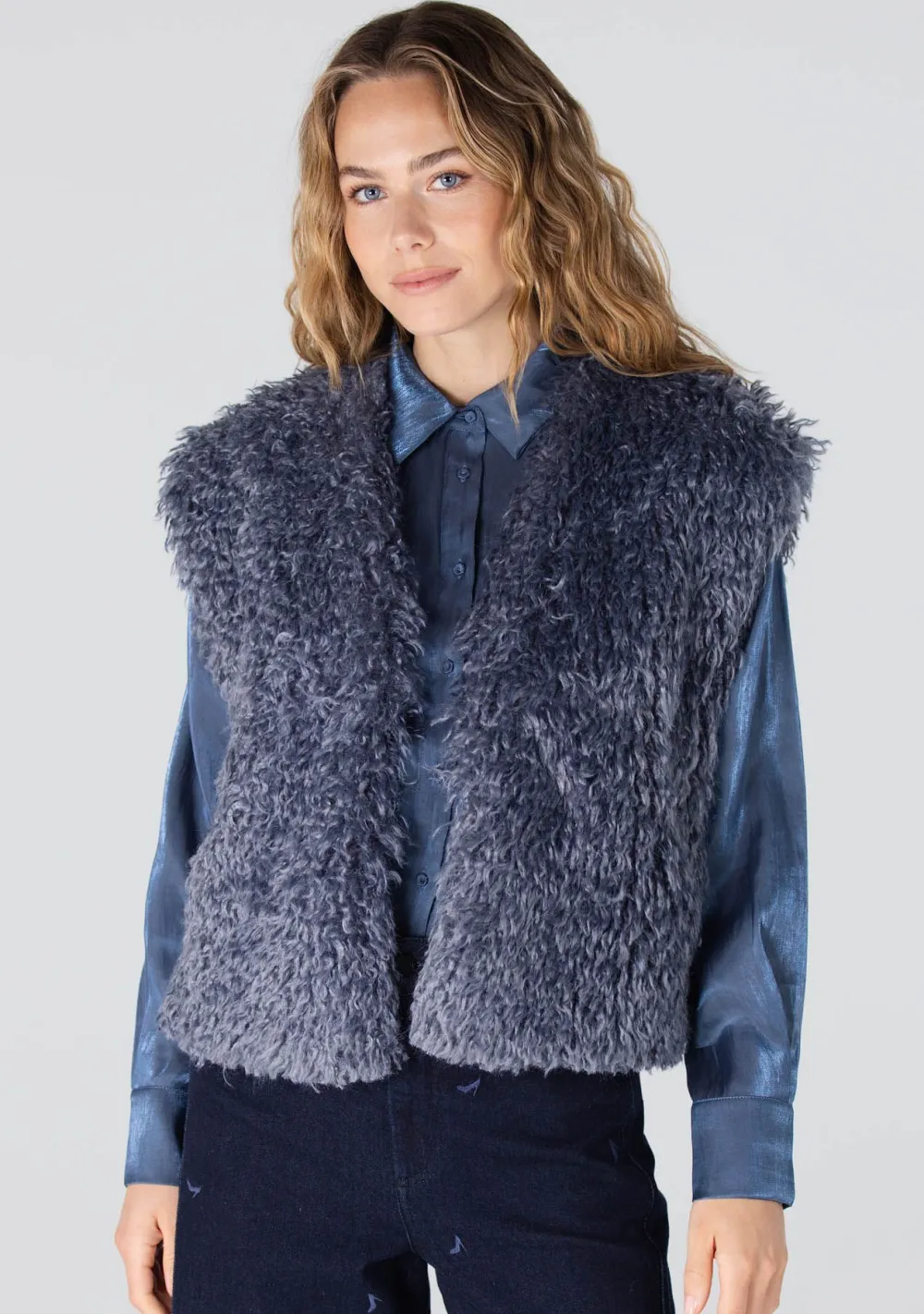 Gilets|Blazers & Jasjes>JANSEN AMSTERDAM GILET Blauw
