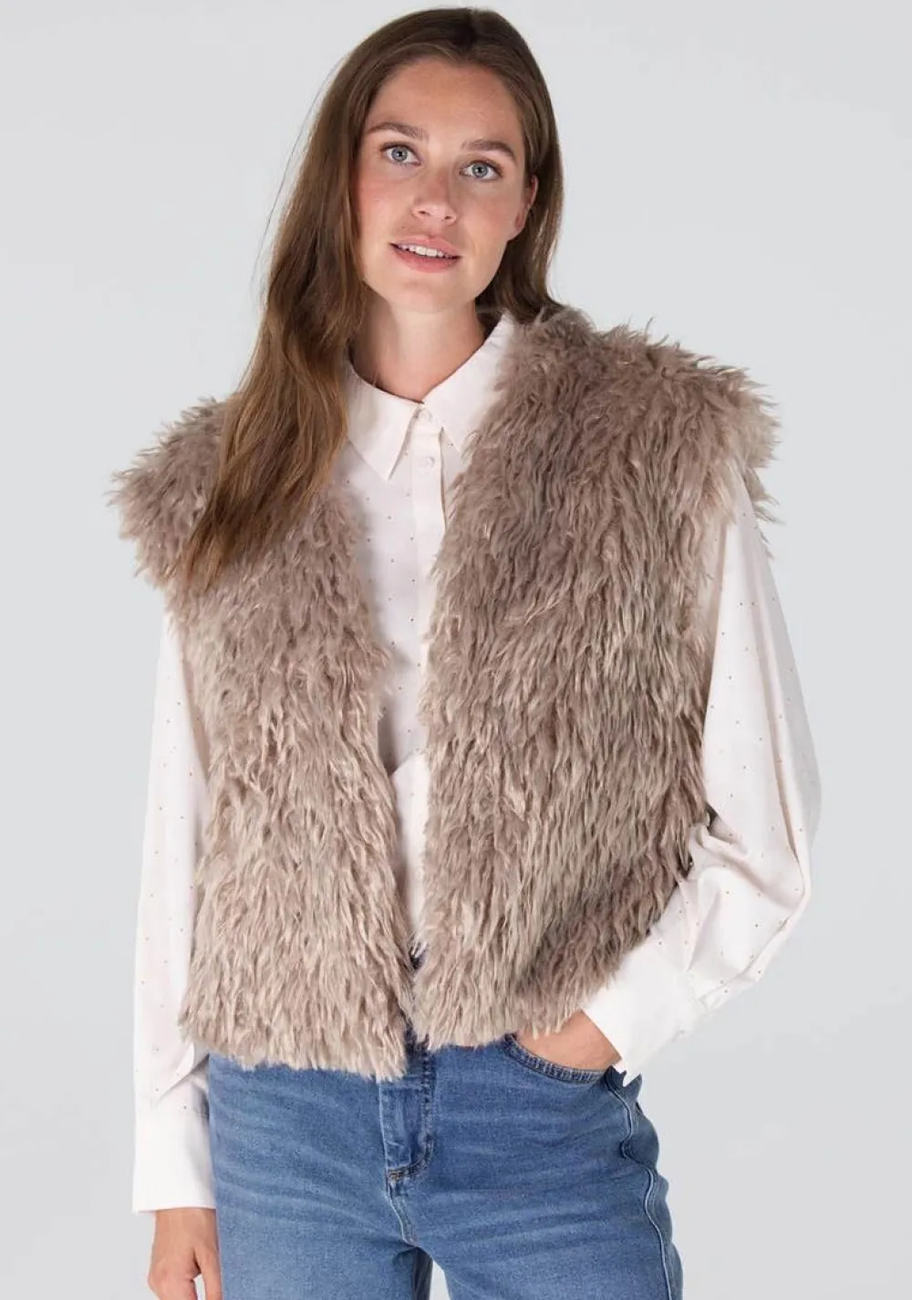 Gilets|Blazers & Jasjes>JANSEN AMSTERDAM GILET Beige