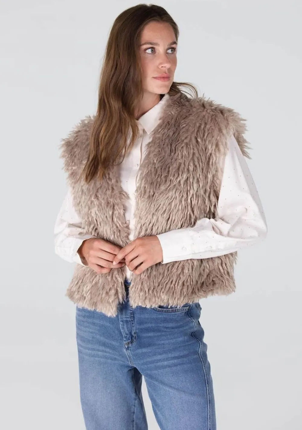 Gilets|Blazers & Jasjes>JANSEN AMSTERDAM GILET Beige