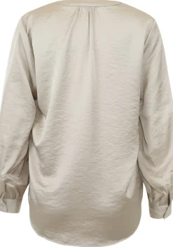 Blouses>KNIT-TED BLOUSE Beige