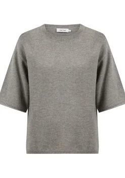 Truien>KNIT-TED TRUI KORTE MOUW Grijs