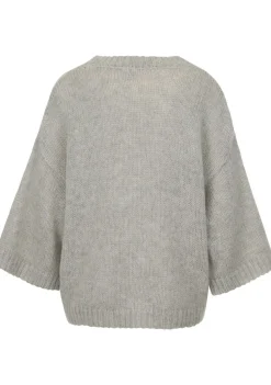 Truien>KNIT-TED TRUI KORTE MOUW Grijs
