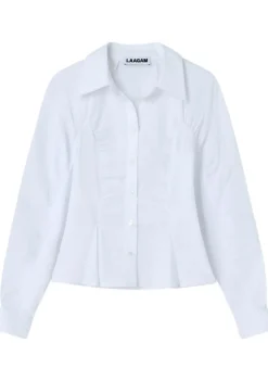 Blouses>LAAGAM BLOUSE Wit