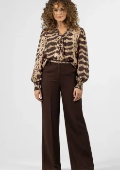 Blouses>LABEL DOT BLOUSE Bruin