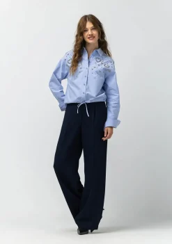 Blouses>LABEL DOT BLOUSE Blauw