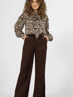 Blouses>LABEL DOT BLOUSE Bruin