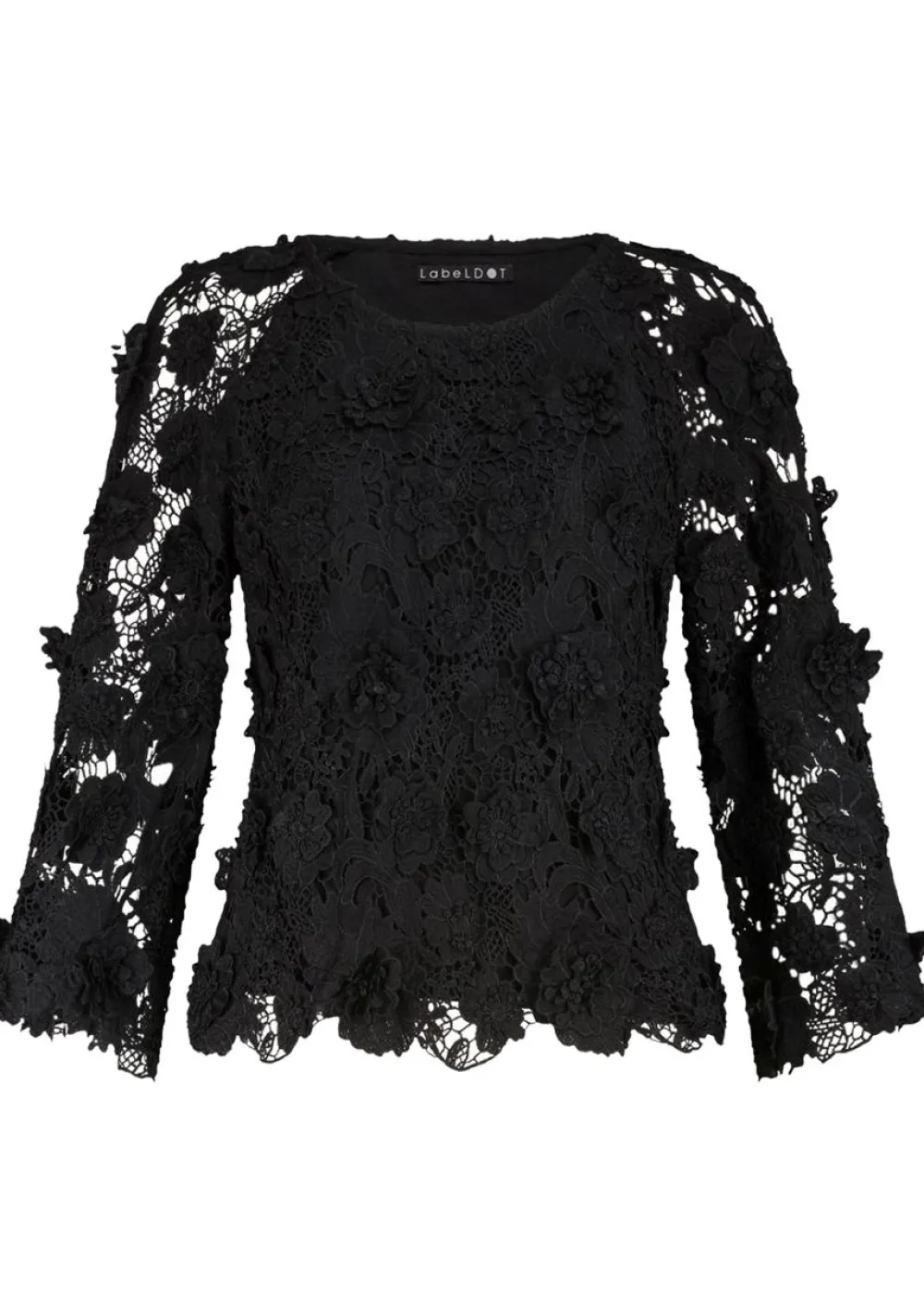 Blouses>LABEL DOT BLOUSE Zwart