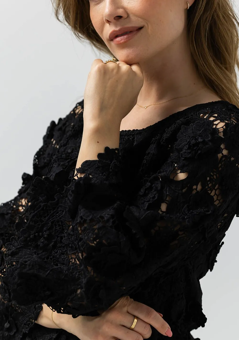 Blouses>LABEL DOT BLOUSE Zwart