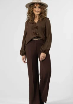 Blouses>LABEL DOT BLOUSE Bruin