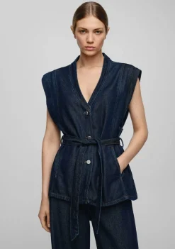 Gilets|Blazers & Jasjes>MSCH COPENHAGEN GILET Blauw