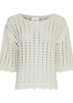 Truien>MSCH COPENHAGEN TRUI KORTE MOUW Beige