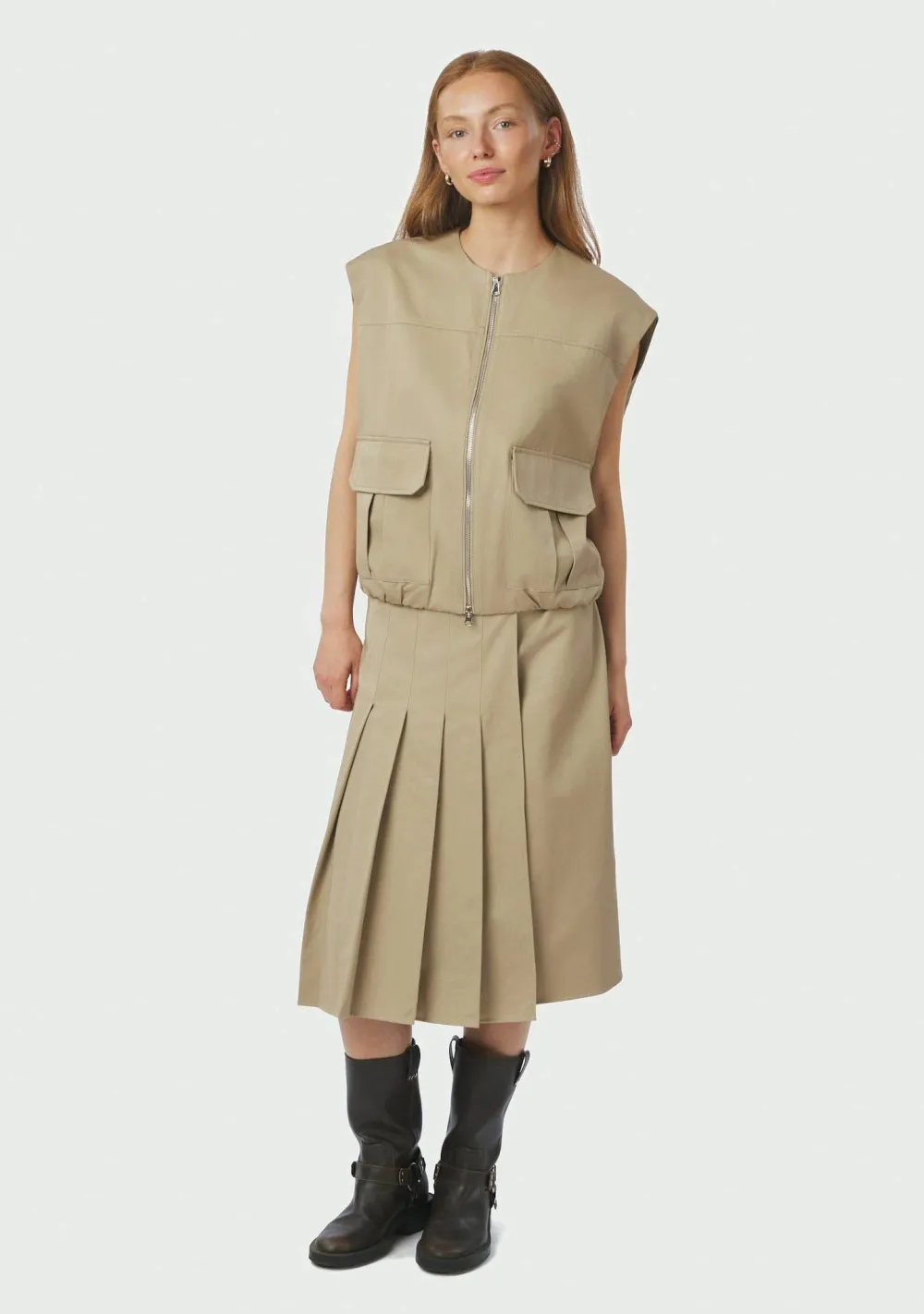 Gilets|Blazers & Jasjes>NEO NOIR GILET Beige