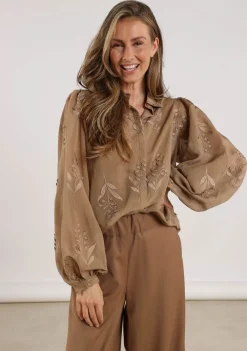 Blouses>NUKUS BLOUSE Beige