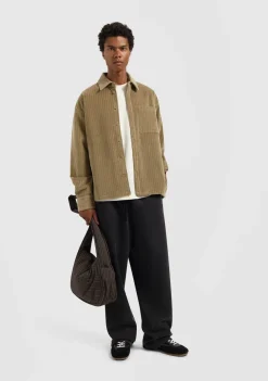 Overshirts>OLAF OVERSHIRT Bruin