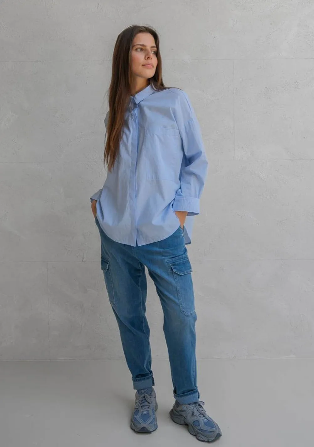 Blouses>PENN & INK BLOUSE Blauw