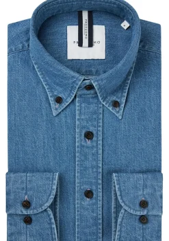 Overhemden>PROFUOMO OVERHEMD Blauw
