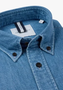 Overhemden>PROFUOMO OVERHEMD Blauw