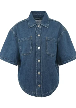 Blouses>RA DENIM STUDIO BLOUSE Blauw