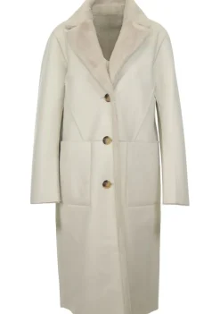 Winterjassen|Jassen>RINO EN PELLE MANTEL Beige