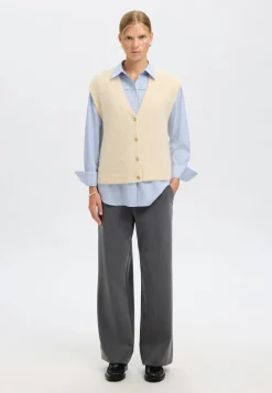 Gilets|Blazers & Jasjes>SELECTED FEMME GILET Off white