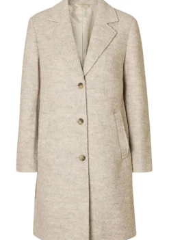 Jassen|Winterjassen>SELECTED FEMME MANTEL Beige