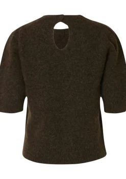 Truien>SELECTED FEMME TRUI KORTE MOUW Bruin