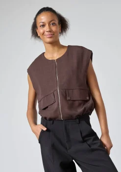 Gilets|Blazers & Jasjes>SISTERS POINT GILET Bruin