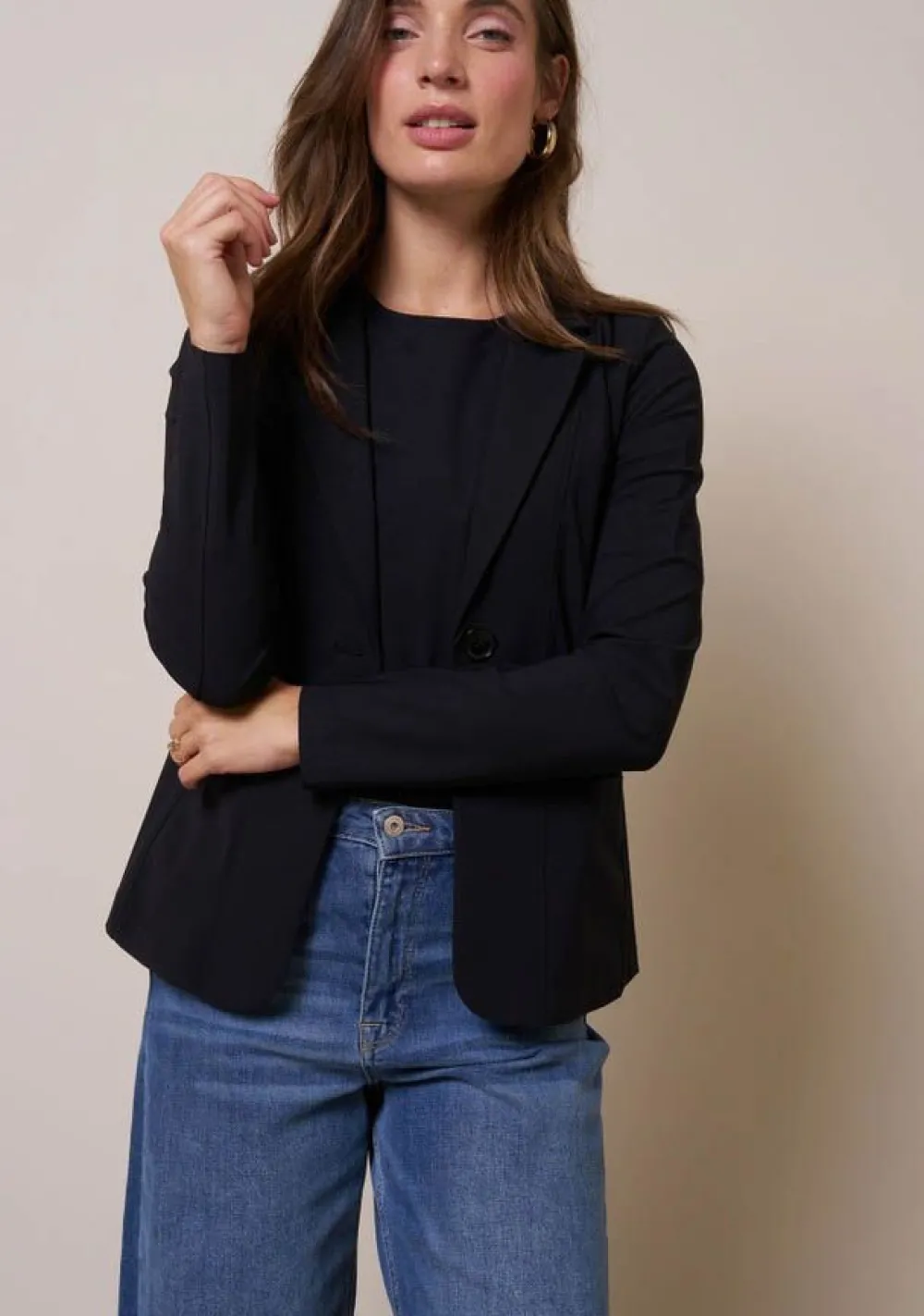 Blazers & Jasjes>STUDIO ANNELOES BLAZER Zwart