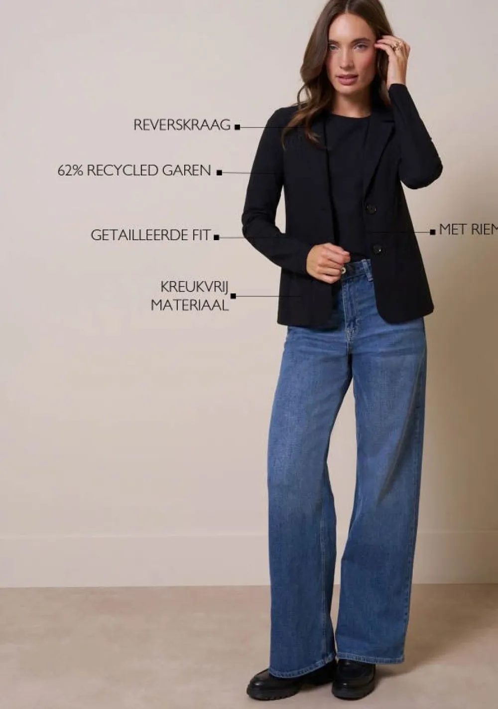 Blazers & Jasjes>STUDIO ANNELOES BLAZER Zwart