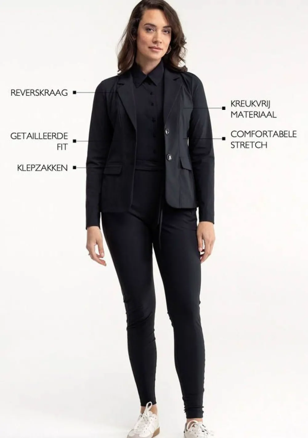 Blazers & Jasjes>STUDIO ANNELOES BLAZER Zwart