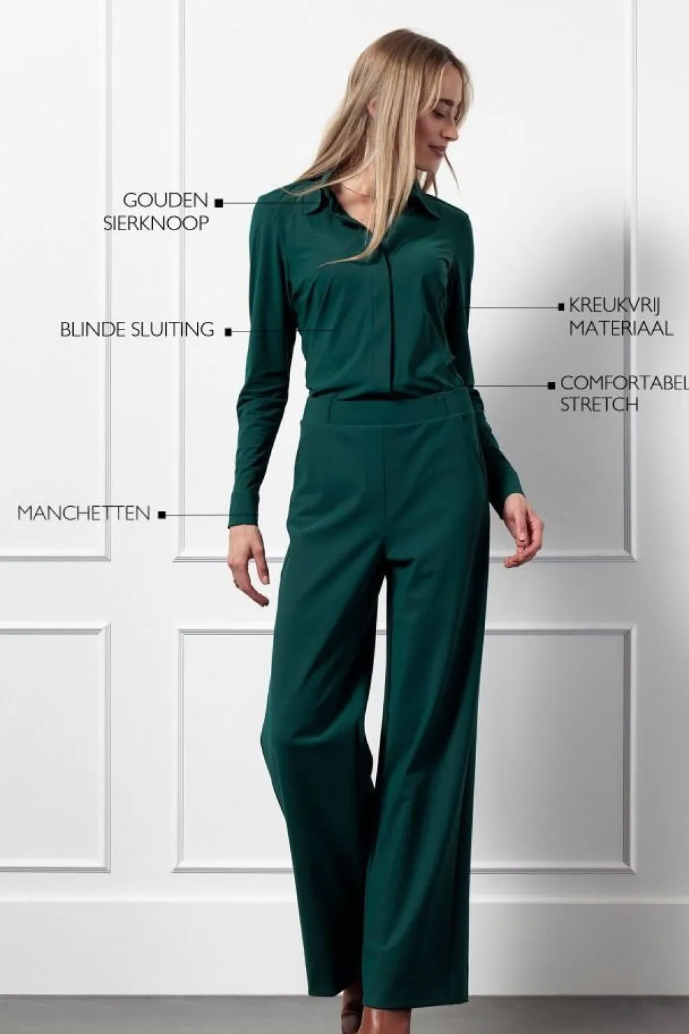 Blouses|Pakken & Co-Ords>STUDIO ANNELOES BLOUSE Groen