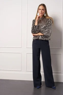 Blouses>STUDIO ANNELOES BLOUSE Zilver